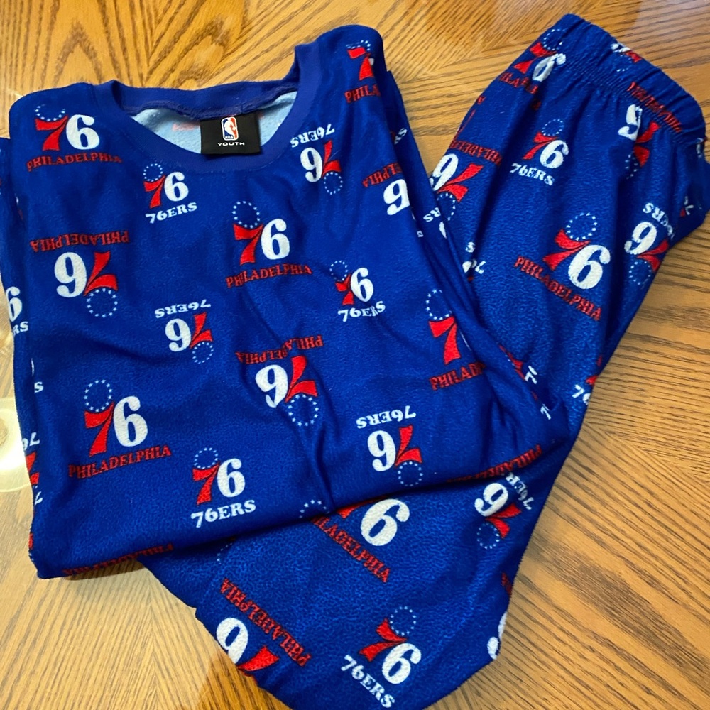 NBA 76ers Kids Pajama Set - Blue and Red